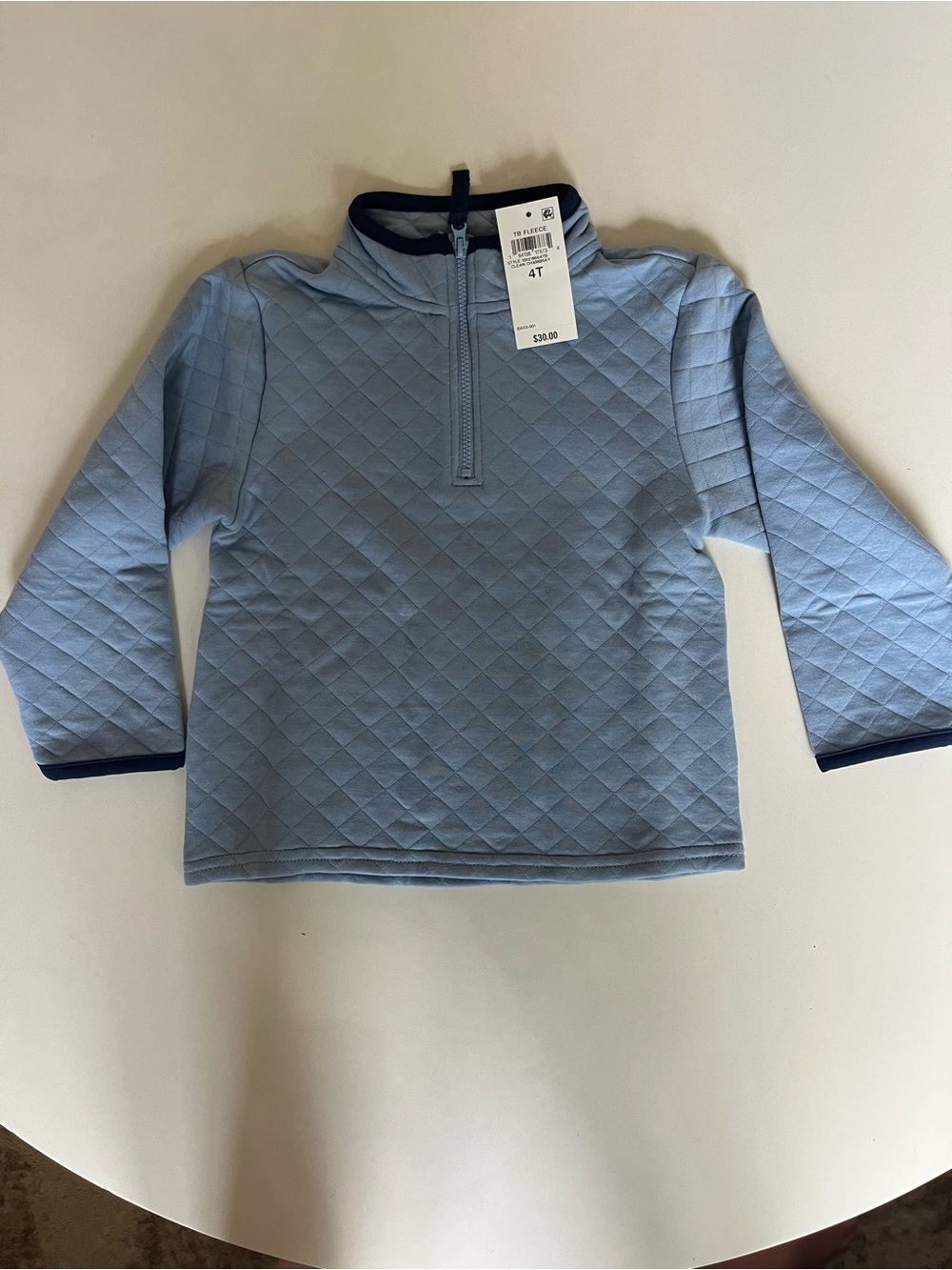 EPIC THREAD NWT Quilted Quarter Zip, Blue Kids Pullover Sweatshirt, 4T Boys